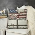 thumbnail image 2 of American Flag Decorative Throw Pillow Cover, Patriotic America Farm USA Home Decor Cushion Case for Sofa Couch, 2 of 5