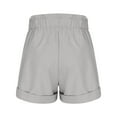 thumbnail image 6 of Ltctricy Girls' Shorts children elastic high waisted solid color school casual shorts 5-15 y summer shorts with pockets, 6 of 7