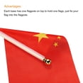 thumbnail image 4 of Unique Bargains Drapeau Stands Mini Porte-Drapeaux de Table Drapeau Or Ton avec Drapeau Rouge pour Décoration de Fournitures de Fête, 4 of 5