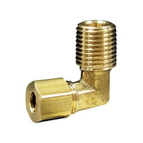 JMF Company 1/4 in. Compression X 1/2 in. D MPT Brass 90 Degree Street Elbow