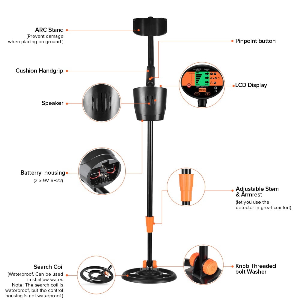 Underground Metal Detector Multifunctional Gold And Silver Digger Treasure Hunter MD-3060 LCD Display