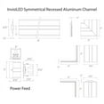 thumbnail image 6 of LED-T-RBOX1-WT-WAC Lighting-InvisiLED-Power Feed for Symmetrical Recessed Channel-5 Inches Wide by 3 Inches High, 6 of 6