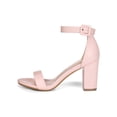 thumbnail image 6 of BLISSFUL STEP Women Solid Color Buckle Block Heel Ankle Strap Sandals, 6 of 8