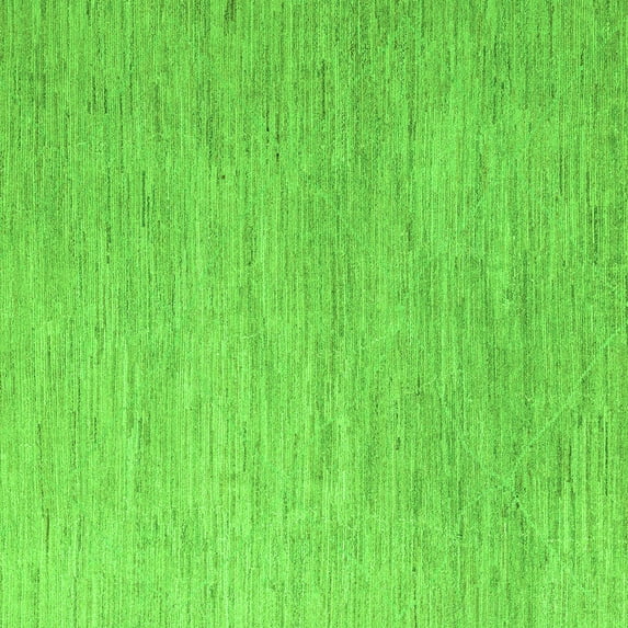 Ahgly Company Indoor Square Solid Green Modern Area Rugs, 6' Square