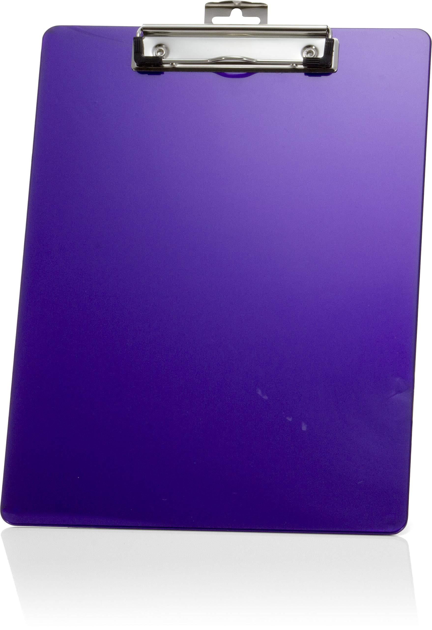 Officemate Recycled Plastic Clipboard, Letter Size, Purple, Pack of 6 (83085)