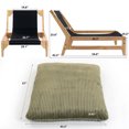 thumbnail image 2 of Hemvt Corduroy Bean Bag Chair for Adults, Armless Lazy Sofa with Backrest, Single Seating Couch for Living Room & Bedroom, Plush Foam Filled, Antique Green, 2 of 9