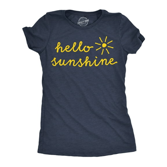 Womens Funny T Shirts Hello Sunshine Sarcastic Graphic Novelty Tee For Ladies Womens Graphic Tees