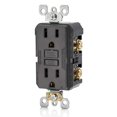 thumbnail image 2 of Salida GFCI Leviton de 15 amperios, autocomprobación, no es resistente a manipulaciones, color negro, 2 of 4