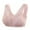 Pink, variant on Women Lace Front Button Shaping Cup Adjustable Shoulder Strap Large Size Underwire Bra One Piece No Wire Comfortable Bras