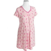 Maternity V-Neck Print Nursing Gown