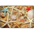 thumbnail image 4 of SKYSONIC 72x48in Summer Sandy Beach Seashell Area Rug, Starfish Coastal Marine Non-Slip Floor Carpet for Indoor Living Dining Room and Bedroom Area, 4 of 7