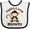 White and Black, variant on Inktastic Papas Little Monkey Boys Funny Boys or Girls Baby Bib