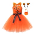 thumbnail image 3 of YUEHUA Halloween Tutu Dress for Toddler, Sparkly Mesh Skirt with Velvet Bodice, Lovely Flared A-Line Fall Festival Gown for 4-8 Years, 3 of 6