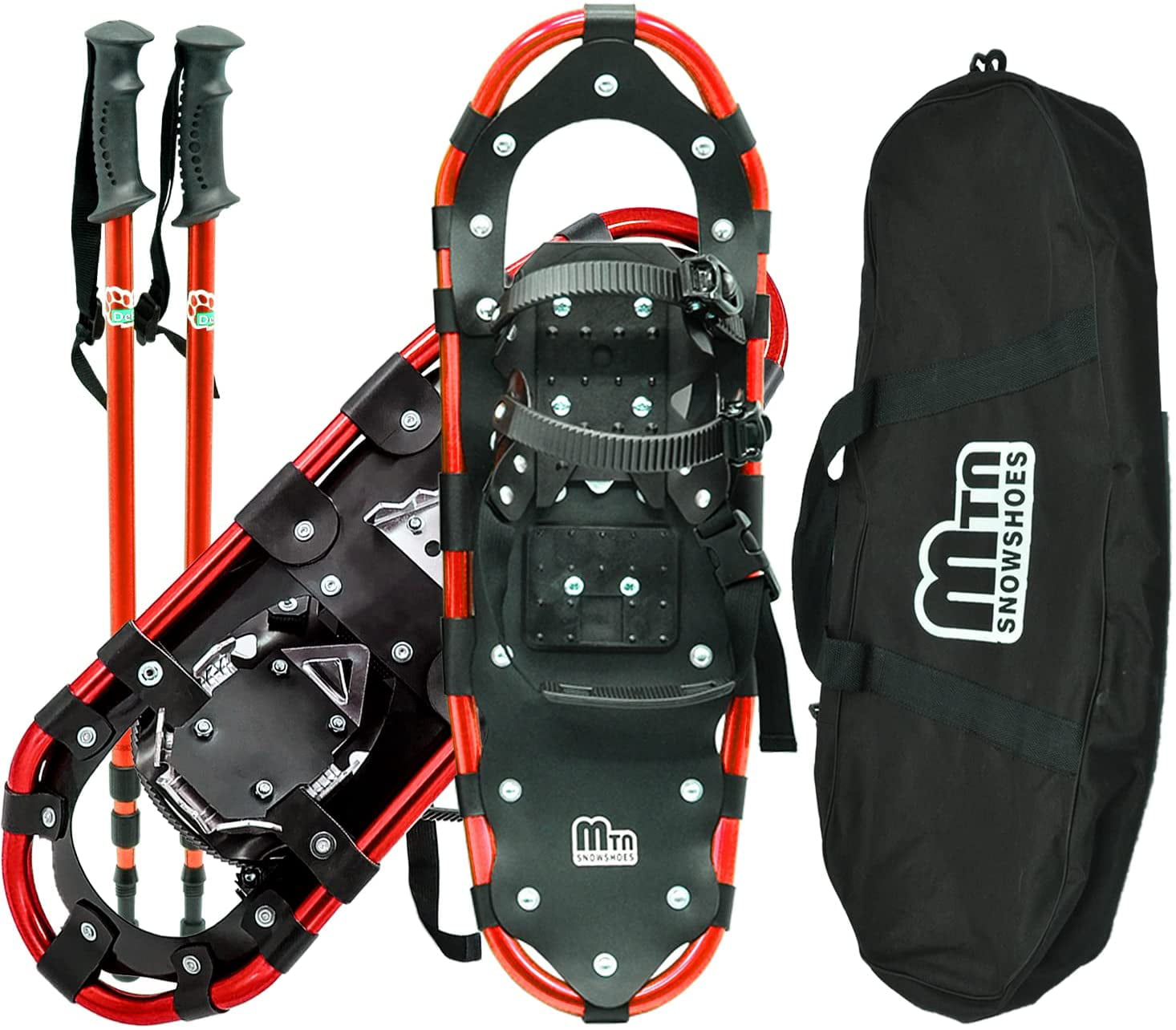 OUTBOUND Snowshoe KitLightweight Aluminum Snowshoes with Adjustable Poles and 
