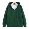 thumbnail image 6 of Zip Up Hoodie Women 2026 Long Sleeve Fall Winter Oversized Sweatshirts Zipper Oversized Cute Jackets with Pockets, 6 of 7