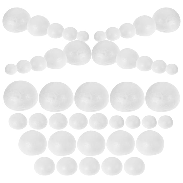 150 piezas de espuma decorativa en blanco, semicírculos de espuma sin terminar para manualidades, bricolaje y manualidades para niños pequeños.