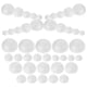 thumbnail image 1 of 150 piezas de espuma decorativa en blanco, semicírculos de espuma sin terminar para manualidades, bricolaje y manualidades para niños pequeños., 1 of 8