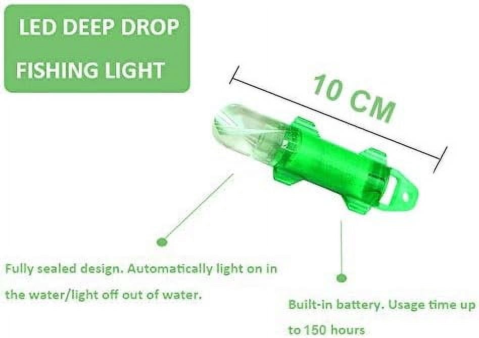 LED 4PACK Deep Drop Underwater Fishing Flashing Light Bait Lure Squid, 500hrs Lifespan, 600M Deep