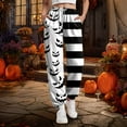 thumbnail image 2 of CAUYDY Halloween Sweatpants for Women Barrel High Waisted Cinch Bottom Sporty Active Joggers Pants Baggy Bottoms with Pocket(White,XL), 2 of 7