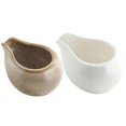 thumbnail image 1 of 2Pcs Japanese Style Creamer Pitcher Coffee Milk Creamer Pitcher Ceramic Gravy Boat Sauce Boat, 1 of 3