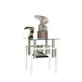 thumbnail image 5 of Holaki Modern Tempered Glass Tea Table Coffee Table End Table, Square Table for Living Room, Transparent/White, 5 of 9