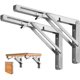 thumbnail image 4 of Folding Shelf Brackets - Heavy Duty Stainless Steel Collapsible Shelf Bracket for Bench Table, Space Saving DIY Bracket,, 4 of 5