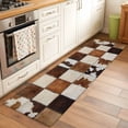 thumbnail image 3 of 2x6 Washable Runner Rug, Denim Cow Non-Slip Hallway Runner for Entryway Kitchen Bedroom, Western Cowboy Indoor Carpet Runner Floor Mat, 3 of 9