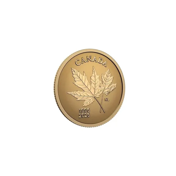 2025 Canada Arboreal Emblem Maple 30th Anniversary 0.5 gram Gold Reverse Proof