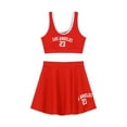 thumbnail image 3 of YONGHS Girls 3 Piece Bikini Bathing Suit Swimsuit Swimwear Cropped Tankini with Swim Skirts Red 10Y/150, 3 of 7