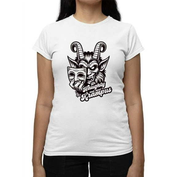Be Naughty Krampus Dark Christmas Women's T-shirt