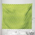 thumbnail image 1 of Geometric Tapestry, Retro Style Simple Image of Polka Dots Circle Shapes in Repetitive Pattern, Fabric Wall Hanging Decor for Bedroom Living Room Dorm, 5 Sizes, Lime Green White, by Ambesonne, 1 of 1