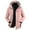 Pink, variant on IROINNID Men's Hoodie Anorak Long Sleeve Solid Color Leisure Detachable Cap Waterproof And Windproof Thick Three-in-one Jacket Outdoor Sport Warm Jacket