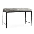 thumbnail image 1 of Pemberly Row Transitional Leather Hide Ottoman Bench in Gray, 1 of 7