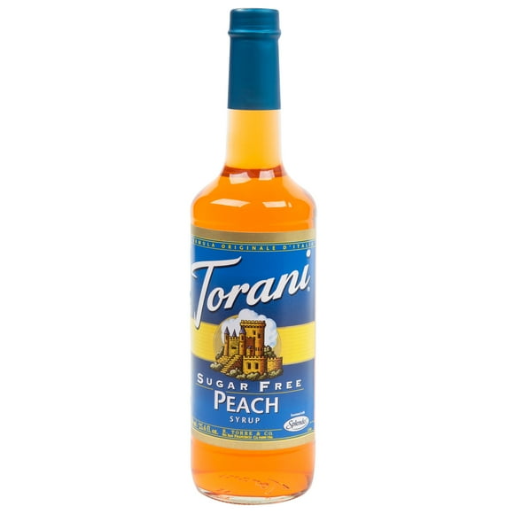 Torani 750 mL Sugar Free Peach Flavoring / Fruit Syrup