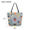 thumbnail image 5 of FORMRS Womens Canvas Tote Bag with Zipper Inner Pocket Shoulder Handbag, Cute Acorns Pattern, 5 of 7
