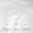 thumbnail image 4 of White Vintage Washed 3 Piece Cotton Duvet Cover Set, King/Cal-King, by Noble Linens, 4 of 6