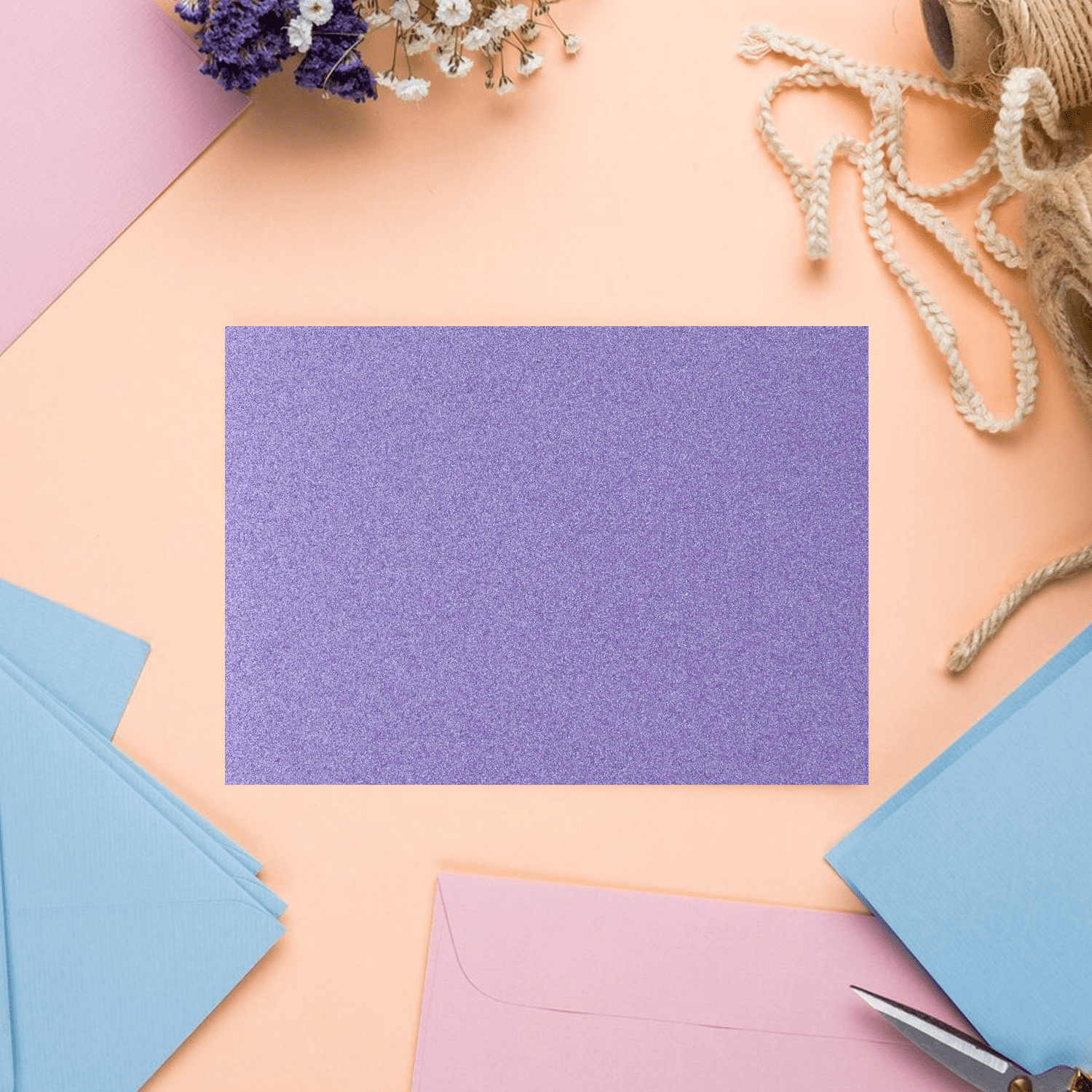 PA Paper Accents Glitter Cardstock 8.5? x 11? Iridescent Lilac, 85lb colored cardstock paper for card making, scrapbooking, printing, quilling and crafts, 15 piece pack