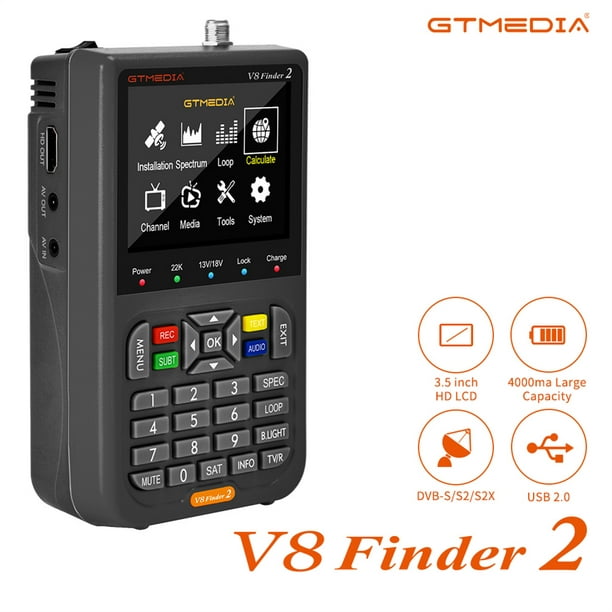 V8 Finder2 Meter Satellite Signal Finder Dvb-s2x/s2/s Wifi 2.4g Digital  1080p Hd Star Finder Compatible For  