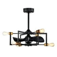 thumbnail image 5 of Warehouse of Tiffany DL01P07MB Liviana 26 in. 6-Light Indoor Matte Black Finish Ceiling Fan with Light Kit and Remote, 5 of 5