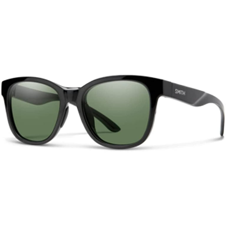 Smith Caper 807/IR 53MM Black/Grey Green Rectangle Sunglasses for Men for  Women + FREE Complimentary Eyewear Kit