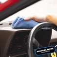 thumbnail image 4 of The Rag Company - Standard Waffle Weave - Microfiber Towels For Cars - 370gsm, 16in x 16in, Light Blue (3 Pack), 4 of 10