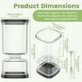 thumbnail image 6 of Fkszll Flip Pickle Jar 33.82 oz Clear Square Pickle Container with 2 Fork and Timer Recorder Olive Container Jar for Gherkins Olives Onions Garlic, 6 of 11