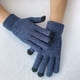 thumbnail image 4 of Guantes de invierno para hombres y mujeres, guantes cálidos para mensajes de texto con pantalla táctil con forro de punto suave térmico, puños elásticos, 4 of 5