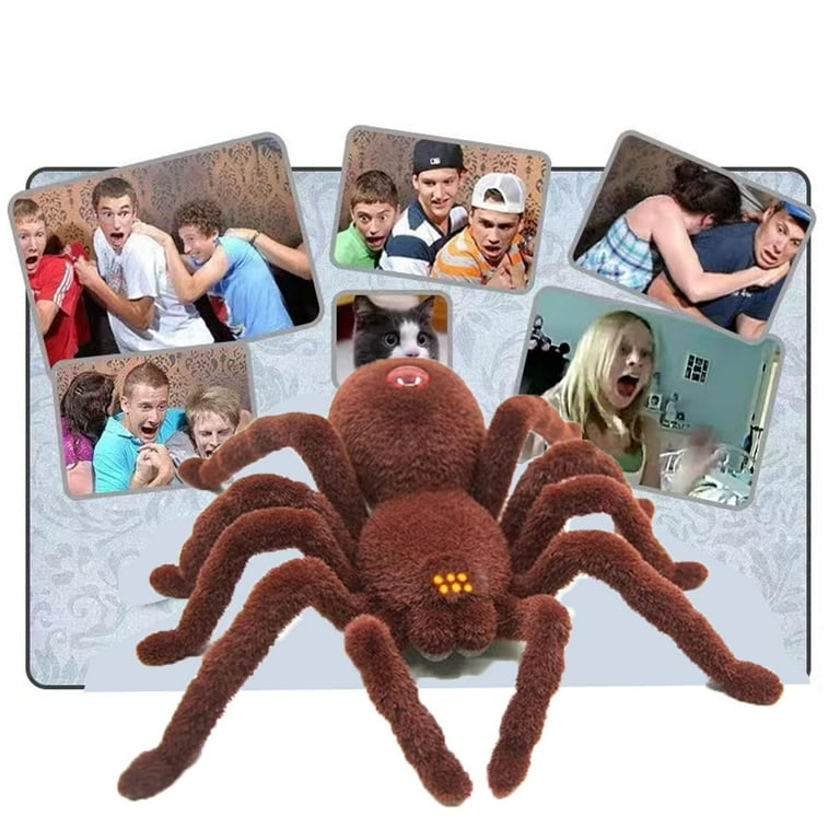 Remote Control Spider Toy - Realistic Crawling Tarantula With Glowing Eyes For Pranks