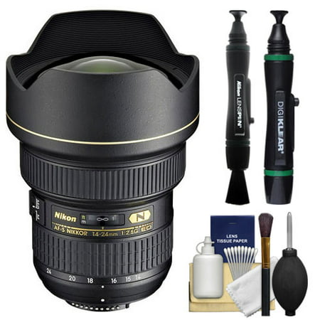 Nikon 14-24mm f/2.8G ED AF-S Zoom-Nikkor Lens + Nikon Cleaning Kit for D3200, D3300, D5300, D5500, D7100, D7200, D750, D810 Cameras