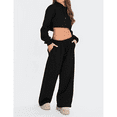 thumbnail image 4 of WQD Women's Sweatpants Wide Leg Lounge Joggers with Drawstring Comfy Loose Fit Casual Workout Athletic Yoga Pants with Pockets, 4 of 8