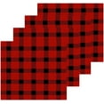 thumbnail image 2 of GZHJMY 12x12Inx6 Sets) Reusable Soft Face Towel,Kitchen Hand Towel Bathroom Absorbent Towel,Gym Hotel Spa-Red Black Plaid, 2 of 7