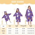 thumbnail image 4 of FORMRS Wearable Blanket Hoodie with Sleeves for Kids Cozy Flannel Sweatshirt, Halloween Purple Ghosts, 4 of 7