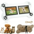thumbnail image 1 of HLONK Dog Picture Frame 3x5  2-Opening Tabletop Photo Frame  White, 1 of 9