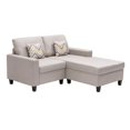 thumbnail image 5 of Nolan Beige Fabric 2-Seater Reversible Sofa Chaise Pillows Interchangeable Legs, 5 of 8
